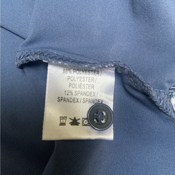 Fairway & Greene polyester/spandex blue/patterned sleeveless golf shirt - Picture 4 of 6